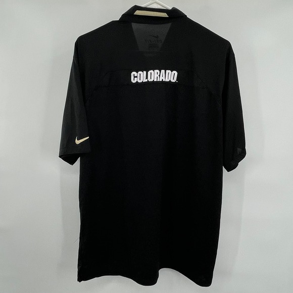 Nike Colorado Buffaloes Dri-FIT‎ Polo Shirt Black Golf Athletic Mens Large - Picture 3 of 8